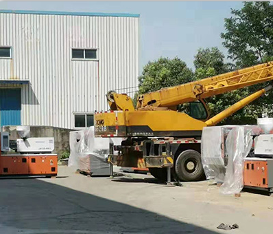 客戶8臺震雄JM128-mk6注塑機，已進入農村自建廠房